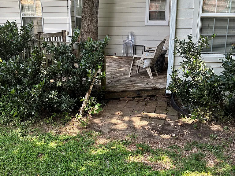 Backyard and deck