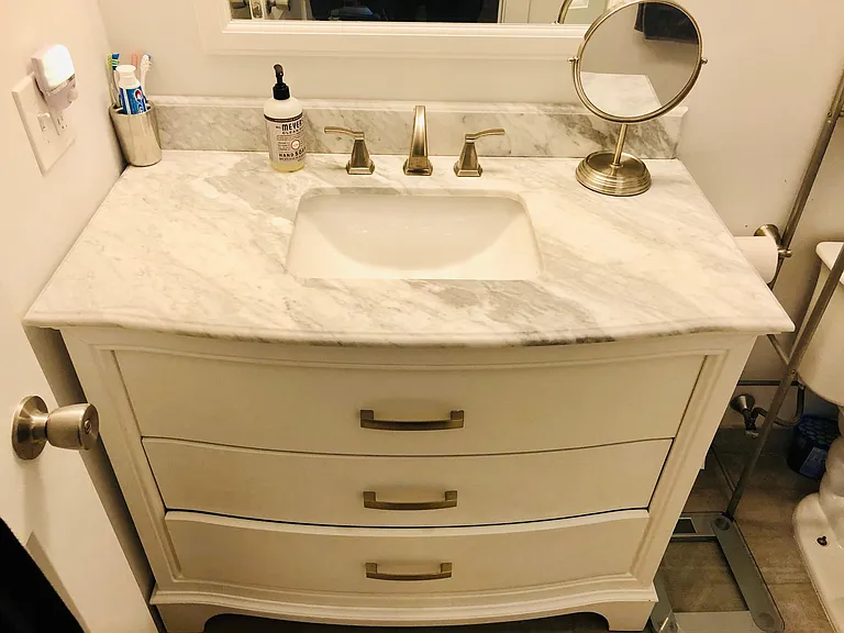 Vanity in ensuite bathroom in second bedroom