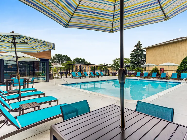 Outdoor Pool with Lounge Space