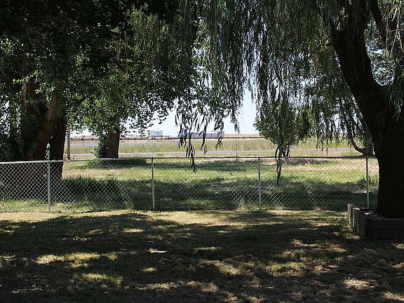 fenced yard