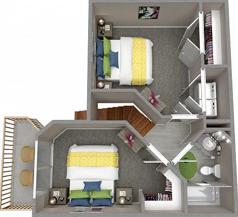3 Bedroom 2 Bathroom Loft - Upstairs 3 Bedroom 2 Bathroom Loft - Upstairs