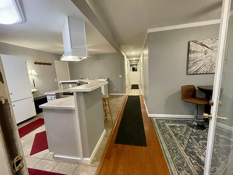 Entry - main hallway, kitchen and living room