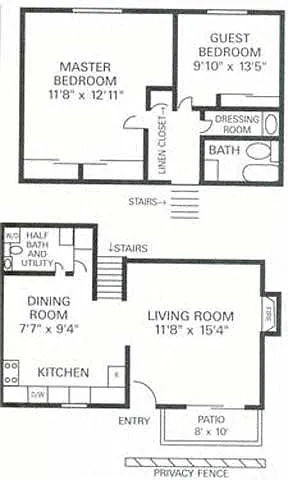 Floor plan 2B 1.5B STH