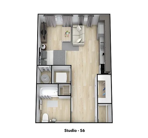 Floor plan Studio - S6