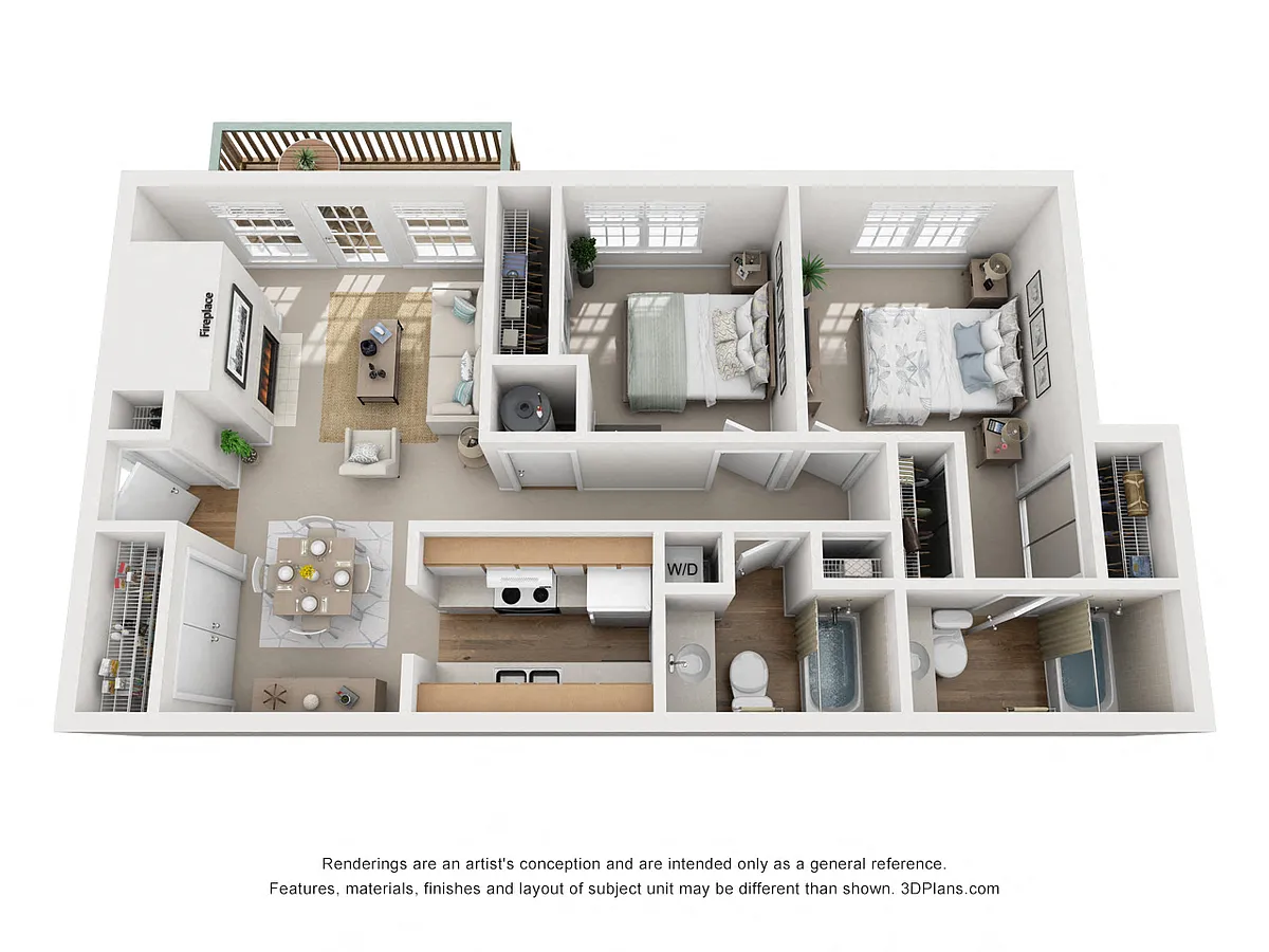 Floor plan Two Bedroom