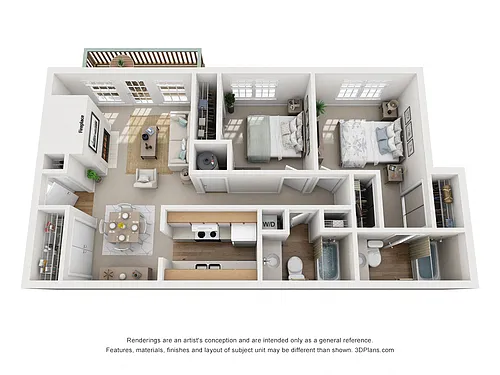 Floor plan Two Bedroom