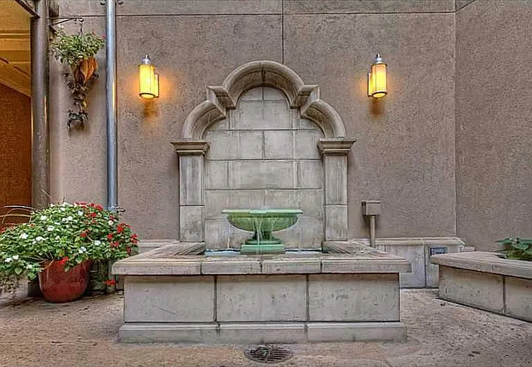 Courtyard fountain