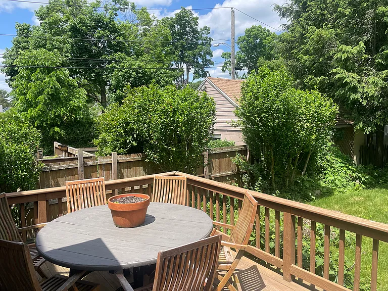 Back deck and back yard