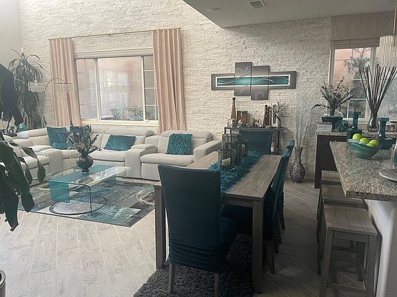 Shared living and dining area.