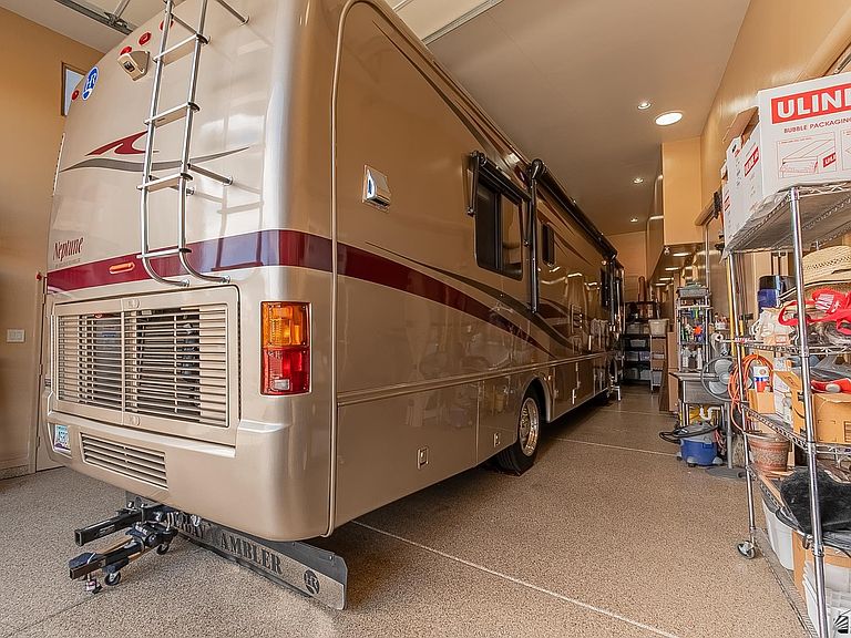 Inside the RV garage