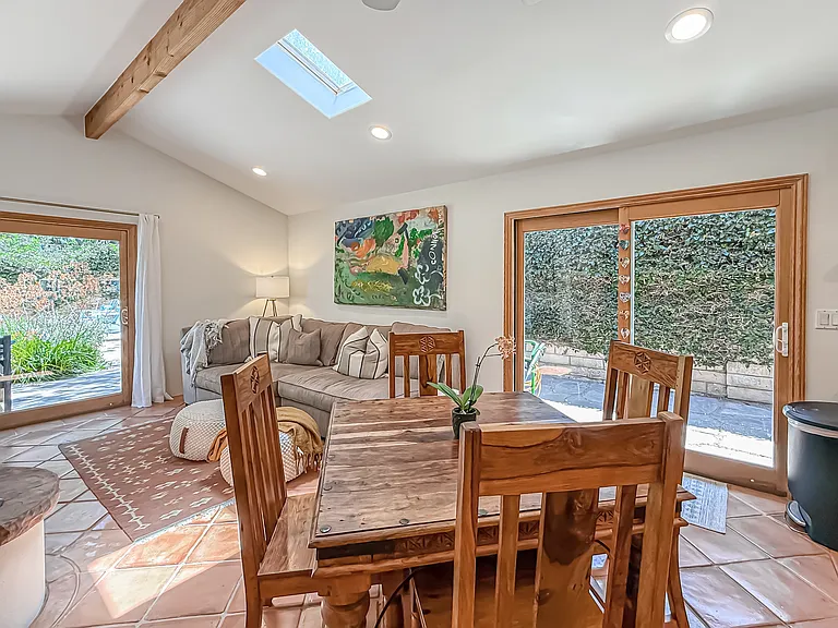 Kitchen dining open to family room