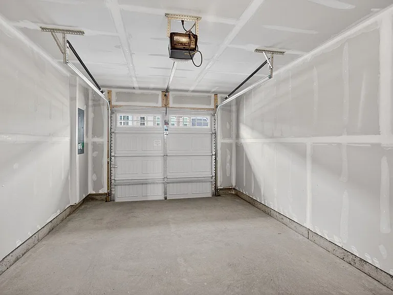 Single-car garage with enough room for storage in the front