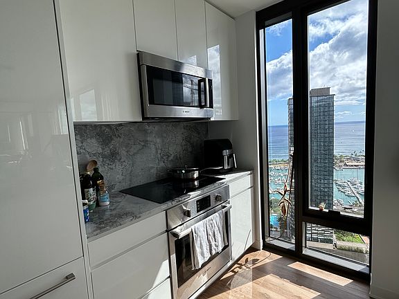kitchen with induction stovetop
