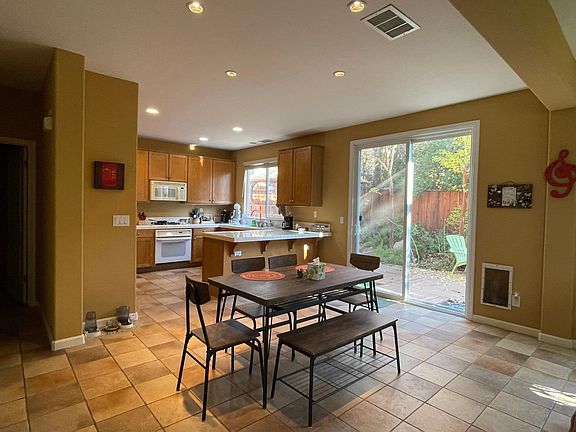 Dining area and kitchen