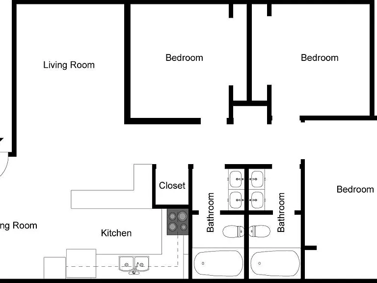 Bicentennial 4-plex 2x1 floorplan Bicentennial 4-plex 2x1 floorplan