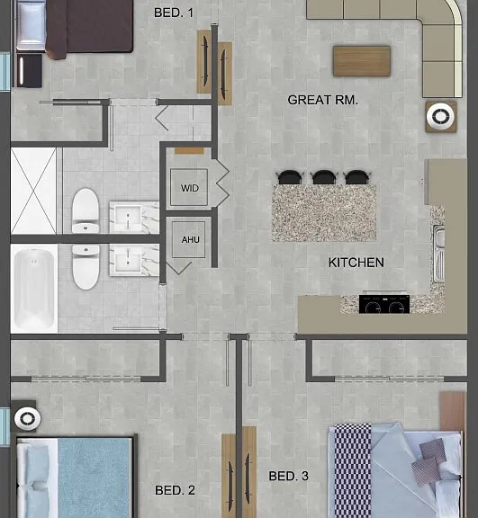 3 Bedroom Floor Plan