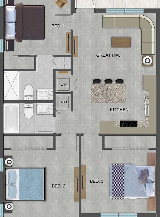 3 Bedroom Floor Plan