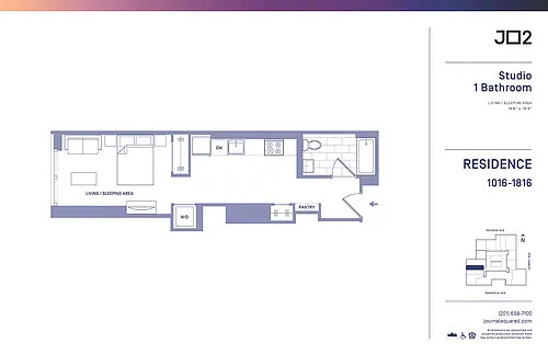 Floor plan Studio | 1 Bath - 2