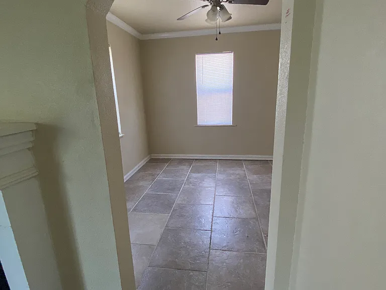 Dining room area with tile floor