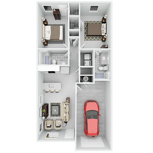 Floor plan Chisholm Pointe - 2 Bed 2 Bath with Single Garage