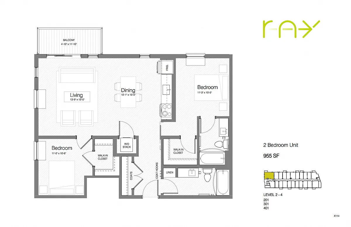 Floor plan 2 bedroom