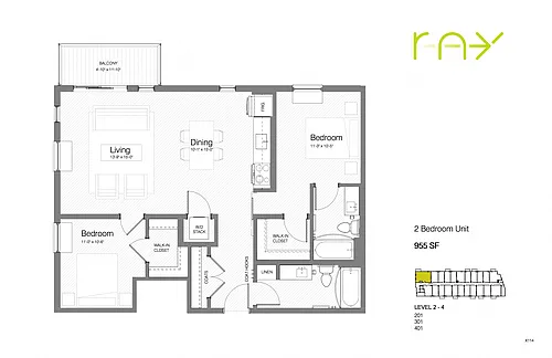 Floor plan 2 bedroom