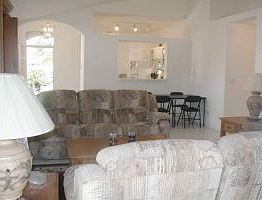 living area-looking toward front door