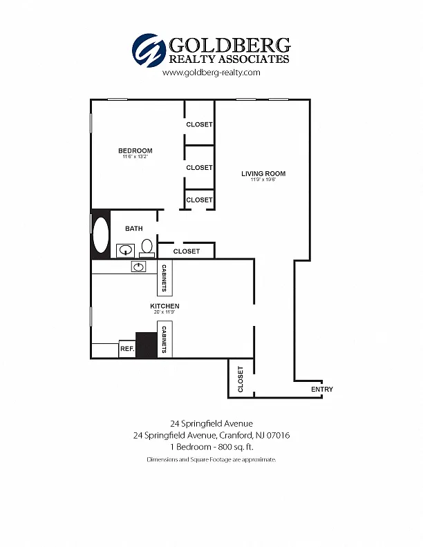 Floor plan One Bedroom