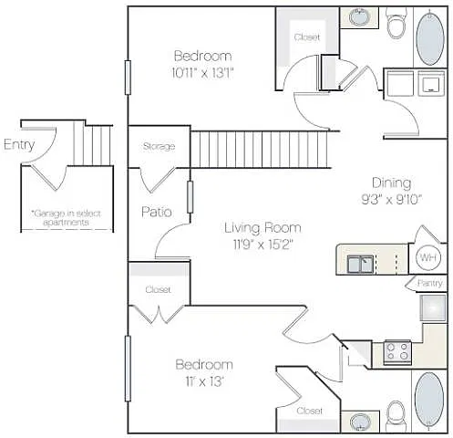 Floor plan Riverside Renovated