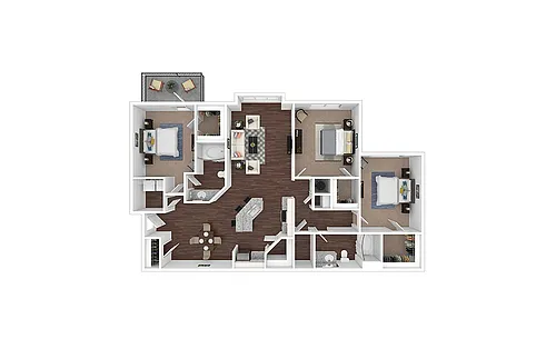 Floor plan Chastain - Renovated