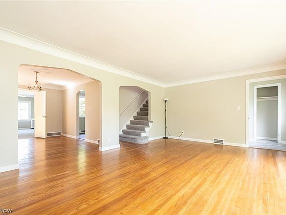 Living room looking towards back of house