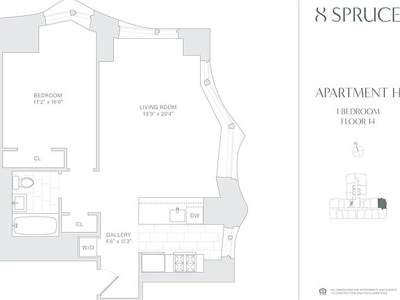 2nd image of 8 Spruce St APT 14H