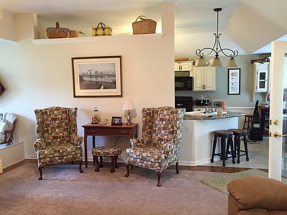 living room open to kitchen