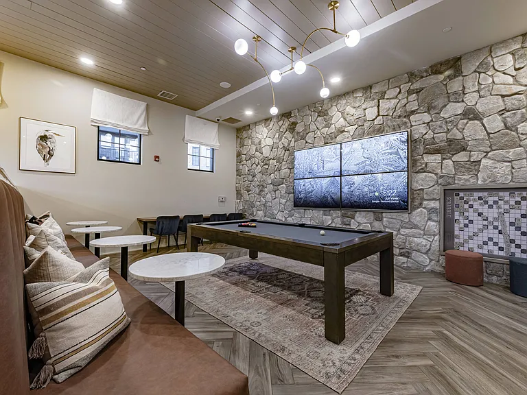 Game Room with Billiards and Entertainment Kitchen