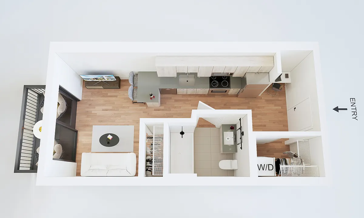 Floor plan Studio - Bellevue