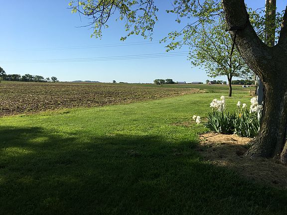 Row crop field facing SE