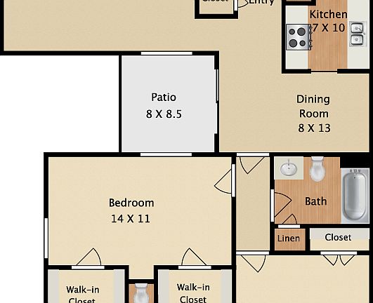 2X2A Floor Plan