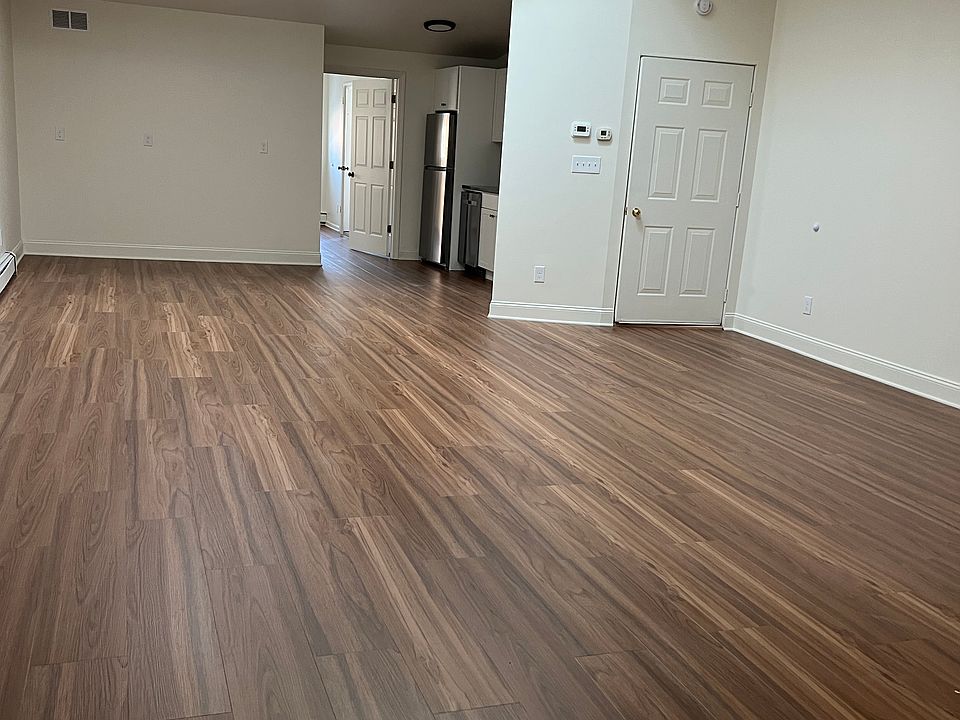 Large open living room open to the kitchen area