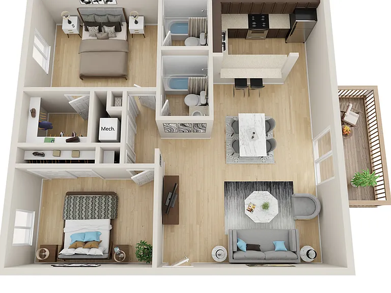2BR/2BA - 2A 2BR/2BA - 2A