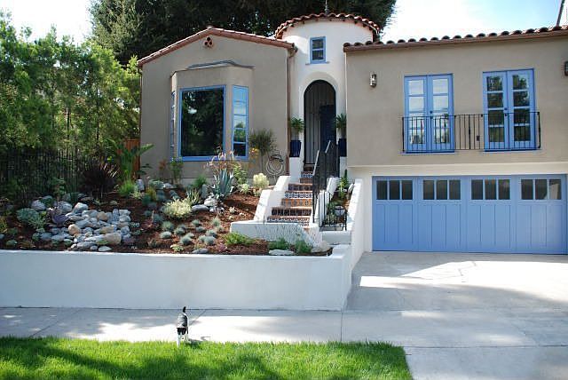 House Front with drought-tolerant landscaping