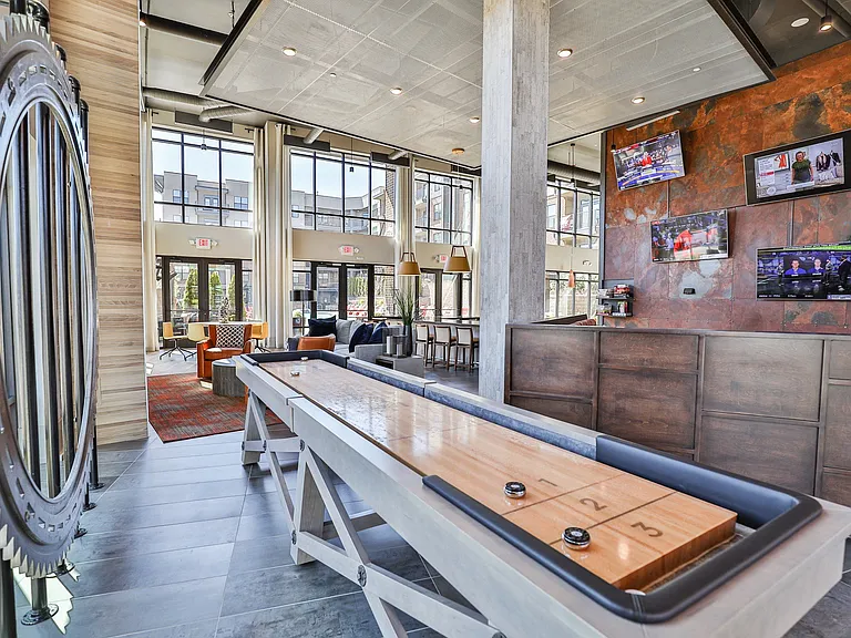 Challenge your friends to some leisurely competition with a game of shuffleboard.