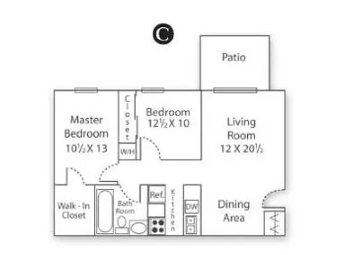 Floor plan 2 Bedroom Plus C