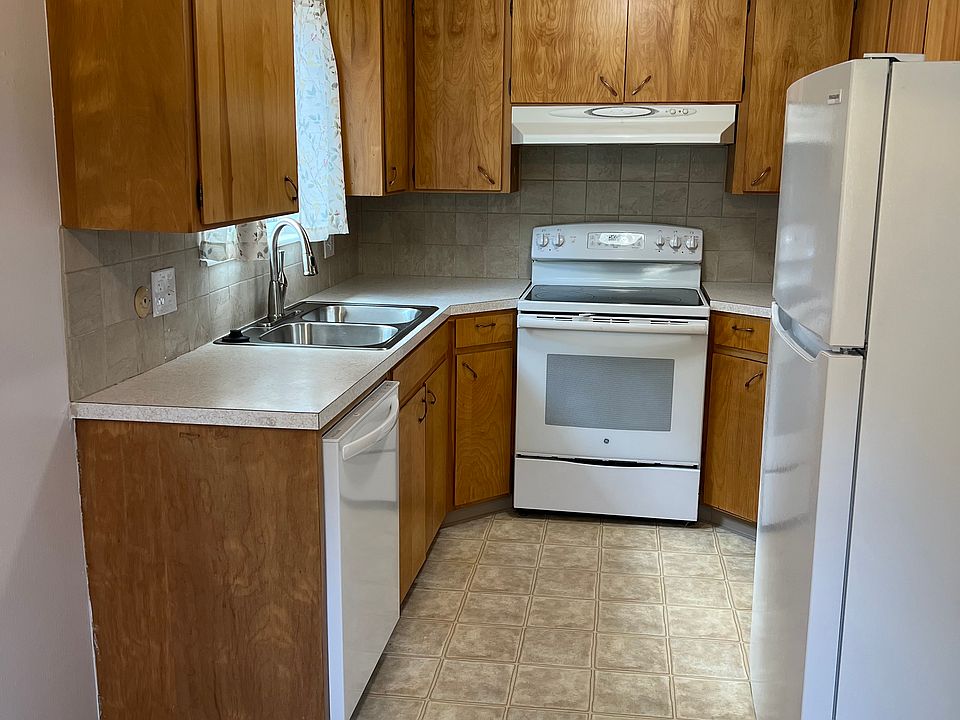 Kitchen, new sink, dishwasher, and refrigerator.
