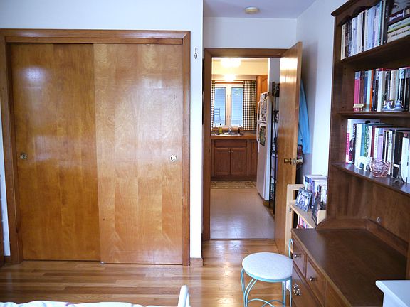 View from bedroom to kitchen