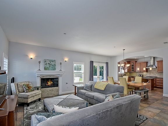 Living room and kitchen