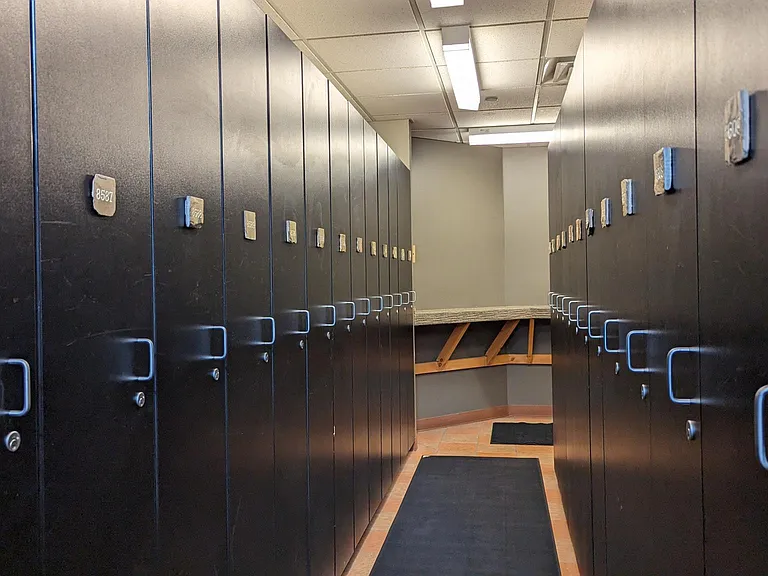 Store all your gear in a designated locker.