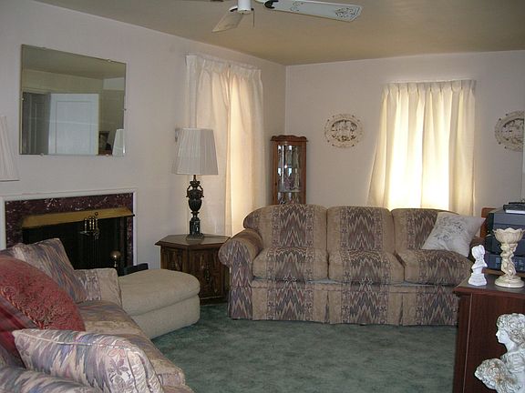 Living Room with Log-Burning Fireplace