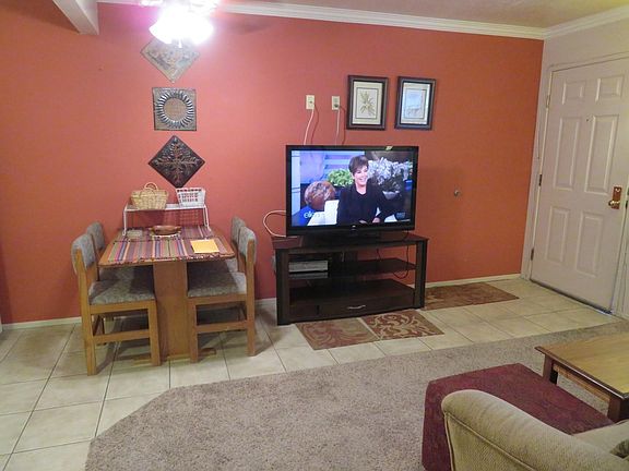 Large TV and small dining table