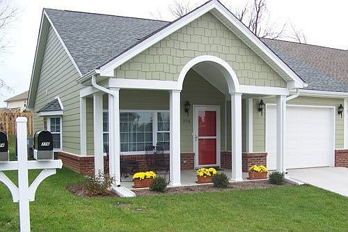 large covered front porch