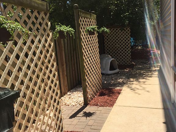 Side yard outside patio